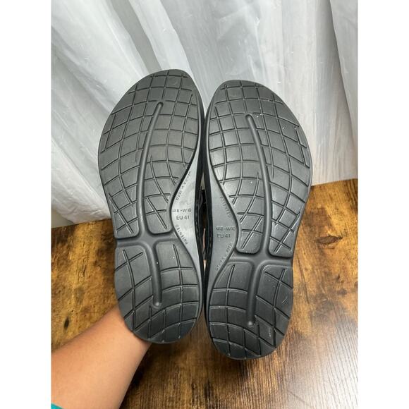 OOFOS Oocandoo Recovery Sandals Black Unisex Men's 8/Women's 10/ EUR 41 - Picture 7 of 11